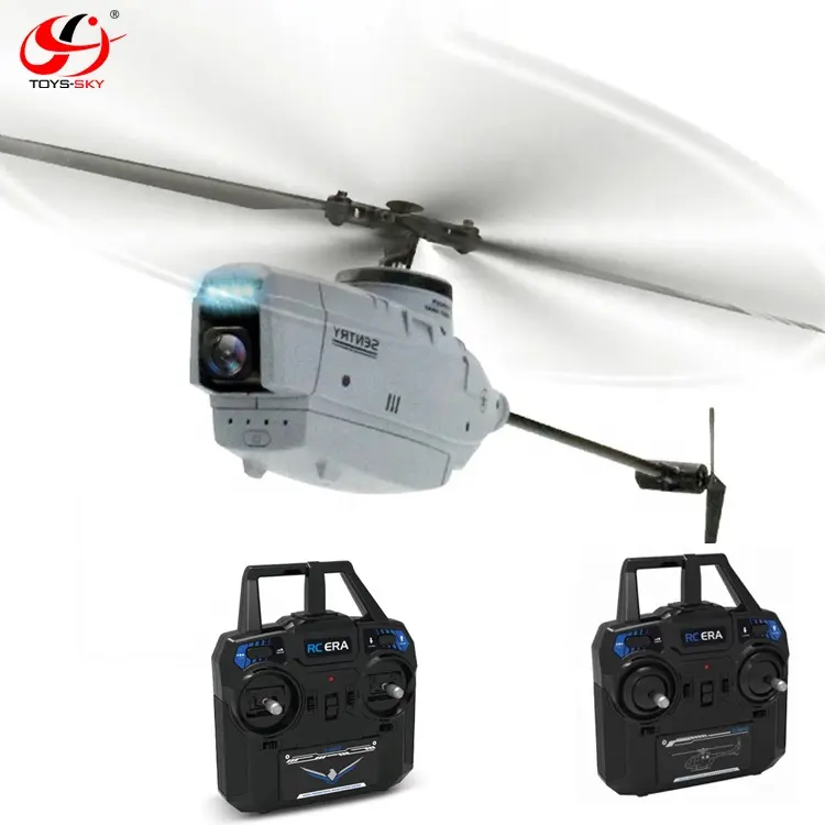 2.4GHz 6-Axis Wifi Single Paddle Without Ailerons C127 Helicopter Drone With 720P Optical Flow Camera