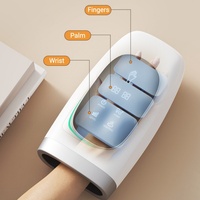 Nouveau masseur de main tendance en ABS avec points de massage, double chauffage, écran LCD, rechargeable par USB, batterie au lithium et fonction de minuterie