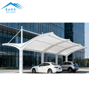 โครงสร้างที่จอดรถแบบเต็นท์ผ้า PVDF ดีไซน์ใหม่ปี 2026 โครงเหล็กแข็งแรงทนทาน สำหรับจอดรถยนต์ - Product Image 4