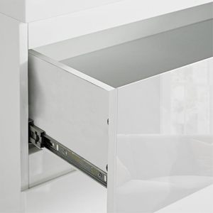High Gloss Chest of Drawers, 8 Drawer Bedroom Chest of Drawers with Metal Runner <strong>Tall</strong> Dresser <strong>Bedside</strong> Table Storage <strong>Cabinet</strong> - Product Image 5
