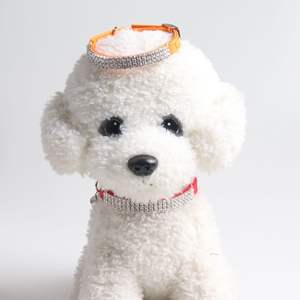 Collar de gato diseñado con diamante con campana Macaron Color Bling Collares para mascotas Tirantez ajustable Collares para perros cachorros - Product Image 4