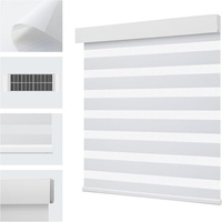 Persianas Inteligentes Zebra Ecológicas de Doble Capa con Motor, Compatibles con Google Alexa, Diseño Nuevo Directo de Fábrica para el Hogar