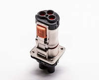 Connecteur d'alimentation IP67 EV HVIL 2P à verrouillage par filetage HVIL250A 400A 500A en cuivre ABS, prise rapide ignifuge et étanche