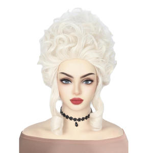 <span class=keywords><strong>Parrucca</strong></span> Cosplay Marie Antoinette Regina di Corte Bianca Riccioli Francesi Trasparente Corona Alta Volume Resistente al Calore Stile Barocco Europeo Piccola - Product Image 6