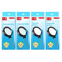 Lentille portative 5 cm – Lentille convexe détachable, lentille concave, miroir plan, double convexe, double concave, miroir concave-convexe grossissant