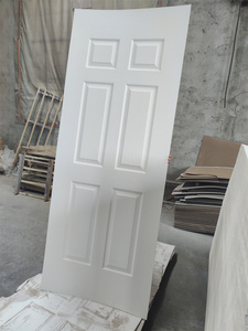 Panel de Puerta Interior de MDF Moldeado con Acabado <span class=keywords><strong>en</strong></span> Madera Pintada de Blanco, Diseño Moderno, Panel de Puerta Interior Moldeado con Imprimación Blanca - Product Image 2