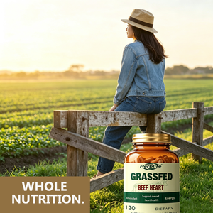 Cápsulas de Corazón de Res Alimentada con Pasto, Liofilizadas, de Marca Privada OEM, Suplemento Dietético Natural para la Salud del Corazón, Antioxidante y Energético - Product Image 4