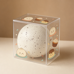 กล่องพลาสติกใสทรงกลมแข็งสำหรับใส่ของบีบได้ BAOZI - Product Image 2