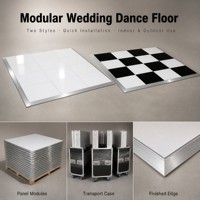 Piste de danse portable en contreplaqué et aluminium pour événements, mariages et fêtes en intérieur et en extérieur