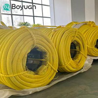 Cuerda de elevación Boyuan de 14 mm UHMWPE trenzada de 12 hebras, cuerda de arrastre de máxima resistencia, cuerda de vela marina para yates