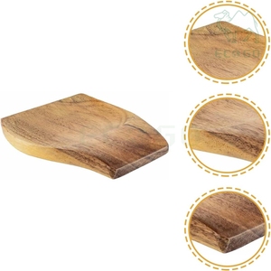 Heat Resistant Acacia Wood Kitchen Scoop Holder Storage Tray Cutlery Utensil Countertop Organizer Spoon Stand - Product Image 3