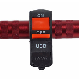 สวิตช์ USB สำหรับมอเตอร์ไซค์ Motorola 5V 2A ติดตั้งบนแฮนด์พร้อมปุ่มเปิด-ปิด สำหรับไฟหน้า ATV ไฟสปอตไลท์ และการชาร์จ - Product Image 1