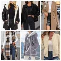 Veste courte en laine d'agneau d'hiver, vêtements pour femmes d'occasion, soldes
