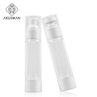 Botol Plastik Tanpa Udara Silinder Plastik Kemasan Langsung Pabrik Kosmetik dengan Tutup Semprot Pompa 15Ml 30Ml 50Ml 80Ml 100Ml 120Ml