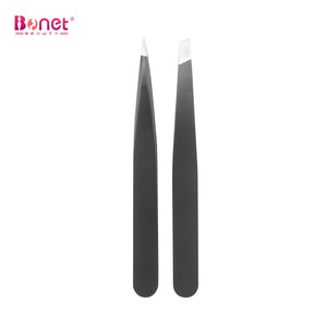 Pince <span class=keywords><strong>à</strong></span> <span class=keywords><strong>épiler</strong></span> pour sourcils en acier inoxydable, pointe inclinée et incurvée, outil de dépoillement des sourcils durable et tendance - Product Image 1