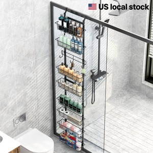 Étagères de cuisine à 8 ou 9 niveaux, paniers de rangement métalliques suspendus à suspendre sur la porte, ensemble d'organisateurs pour garde-manger, salle de bain, placard - Product Image 2