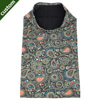 Cache-cou double couche imprimé floral personnalisé, extensible, chaud, thermique, pour le sport, protection visage et oreilles, cache-cou tactique long et épais avec bandes réfléchissantes