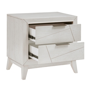 Comodino Bianco Antico con Cassetti, Arredamento Moderno per Camera da Letto, 1 Pezzo - Product Image 4