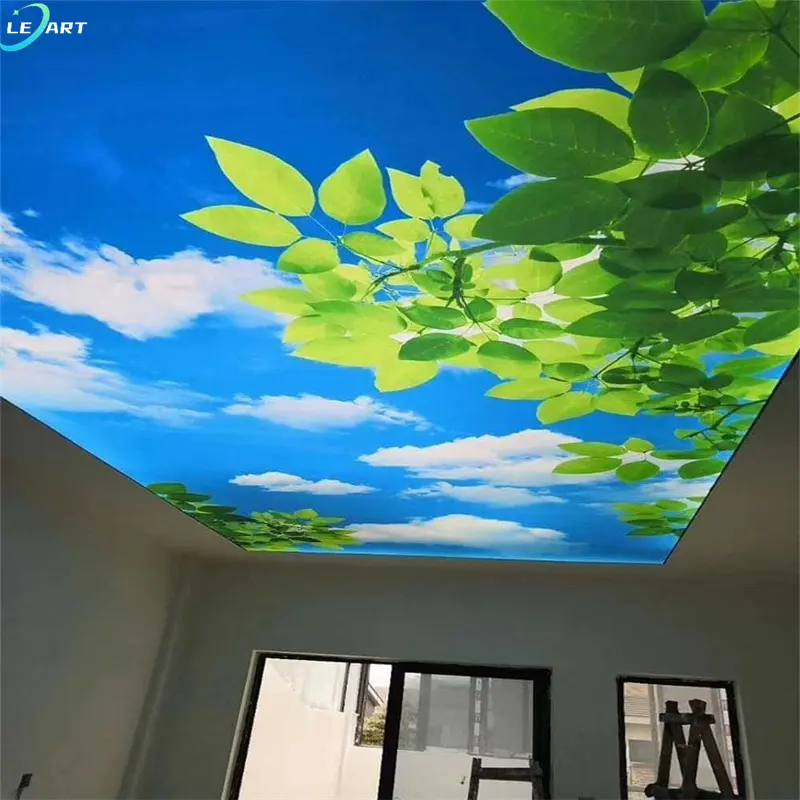 Guangzhou pvc matériaux décoratifs faux panneau de plafond conception chambre