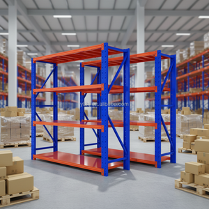 Estanterías Metálicas Ajustables de Bajo Costo <span class=keywords><strong>Sin</strong></span> Pernos y Estanterías Metálicas de Servicio Mediano para Almacenamiento en Almacenes - Product Image 3