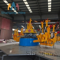Manège Kangourou pour Enfants à Fixation sur Remorque, pour Aire de Jeux Intérieure et Extérieure, Manège de Parc d'Attractions, Point Photo