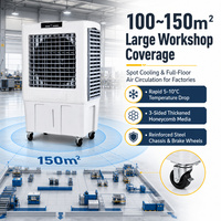Ventilateur de refroidissement industriel sur roues 750W haute puissance avec minuterie 1-24H pour centre de distribution
