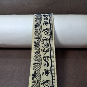 Bordado auténtico hilo de encaje recorte bordado ajuste para ropa de noche elegante Bordes de bordado para ropa de vestido de novia - Product Image 2