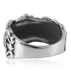 Yunnique – bague en acier inoxydable en forme de croix pour hommes, style Punk Rock, accents dorés, bijoux, cadeau - Product Image 3