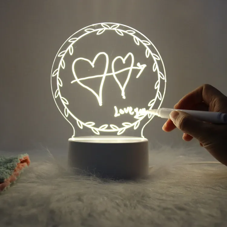 Hot sale erasable writing board led light led Illusion lamp with high quality