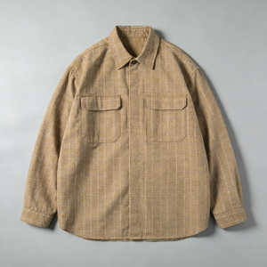<span class=keywords><strong>Camicia</strong></span> Giacca Estiva da <span class=keywords><strong>Uomo</strong></span> a Quadri, Casual, Traspirante, Stampata, in Twill, da Lavoro, Oversize, Vintage, con Logo Personalizzato, in Cotone Spazzolato, Stile Cityboy - Product Image 5