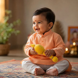 Gada Rattle, jouet doux pour bébé, forme de maillet mythologique, hochet sonore, jouet sensoriel léger pour nourrissons, inspiré du Hinduisme, cadeau pour enfants - Product Image 2