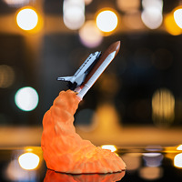 Lampe Fusée Dragon de Feu Imprimée en 3D, Bestseller, Lampe de Table Décorative Créative pour Chambre à Coucher, Cadeau pour Enfants, Lampe de Nuit LED à Piles