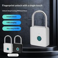 Cadenas intelligent à empreinte digitale en alliage de zinc IP54 de haute qualité, antivol, déverrouillage à une touche, semi-extérieur, résistant à la poussière et à l'eau