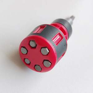 Juego de destornilladores de trinquete mini 7 en 1, puntas magnéticas Phillips, planas y estrella, 38 mm de longitud, juego de herramientas para bricolaje - Product Image 1