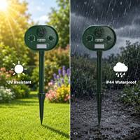 Répulsif Solaire Ultrasonique pour Animaux, Étanche IP44, Dissuasif Extérieur pour Jardin, Vente en Gros avec Logo Personnalisé OEM pour Jardin, Verger, Cour