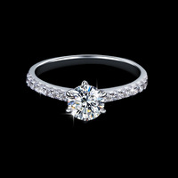 En stock – Bagues de mariage pour femme en argent 925 plaqué rhodium, moissanite, anniversaire, luxe léger, couleur D, forme géométrique
