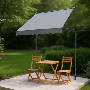 Toldo Retráctil de 78.7 Pulgadas de Profundidad x 47.2 Pulgadas de Ancho, Color Gris, para Exteriores, con Marco de Aluminio, Operación Manual, Diseño de Brazo Plegable - Product Image 2