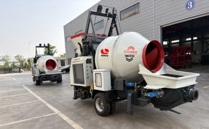 Chine usine directe bétonnière avec pompe moteur diesel électrique remorque pompe bétonnière - Product Image 2