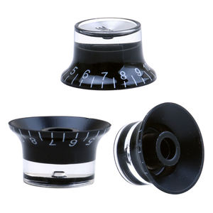 Gros noir réflecteur chapeau chapeau haut de forme guitare électrique boutons de contrôle de tonalité de Volume pour <span class=keywords><strong>Fender</strong></span> Tele guitare - Product Image 4