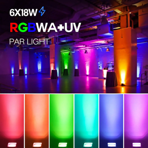 Baiyi Uplights Pin Không Dây 6x18W Rgbwauv <span class=keywords><strong>LED</strong></span> Par Ánh Sáng Sân Khấu Pin <span class=keywords><strong>Uplight</strong></span> Không Dây <span class=keywords><strong>Uplight</strong></span> Cho DJ Đám Cưới - Product Image 3