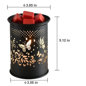 Chauffe-cire électrique en fer noir à motif papillon, idéal pour la maison et le bureau – Offre spéciale - Product Image 3