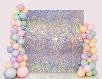 Panneaux muraux carrés à paillettes DAMAI, décor mural scintillant pour les décorations de fête de remise de diplôme, d'anniversaire, de mariage, de fête de fiançailles