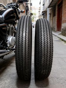 Neumático de Motocicleta Clásico con Banda de Rodadura de Dientes de Sierra 4.00-17 4.50-17 Sin Cámara 6PR 8PR para Motocicletas Cruiser Retro de 125cc-250cc - Product Image 2