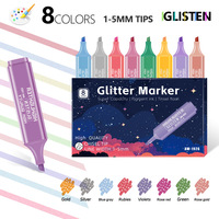 Ensemble de marqueurs à double pointe colorés et brillants, marqueurs à base d'alcool pour le dessin simple à la maison et la pratique des cours d'art scolaire