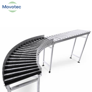 Movotec Dayanıklı 90 Derece 180 Derece Özelleştirilebilir Yerçekimi Etkili Kavisli Konik Makaralı Konveyör - Product Image 4