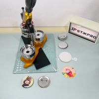 Machine à boutons 25, 32, 37, 44, 50, 56, 58, 75 mm, machine à boutons ronde à 6 pièces, machine à badges à moule remplaçable manuelle