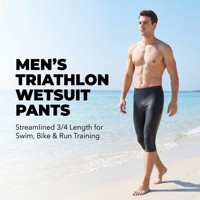 Combinaison de triathlon pour homme en néoprène lisse de 3 mm, pantalon court, anti-UV, pour garder au chaud