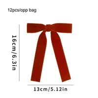 Lazo Decorativo de Terciopelo para Botellas de Vino, para Árbol de Navidad, 24 Piezas/Bolsa, Lazos de Regalo Personalizados