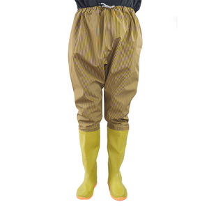 Pantalons de pêche en <span class=keywords><strong>caoutchouc</strong></span> PVC durables et imperméables à rayures jaunes pour hommes et <span class=keywords><strong>femmes</strong></span>, pour la chasse et la pêche en eau profonde - Product Image 1