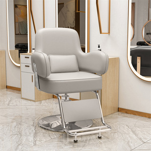 Fauteuil de coiffure professionnel en cuir PU confortable avec coussin lombaire amovible et pivotant hydrauliquement pour salon de coiffure (vente en gros) - Product Image 6